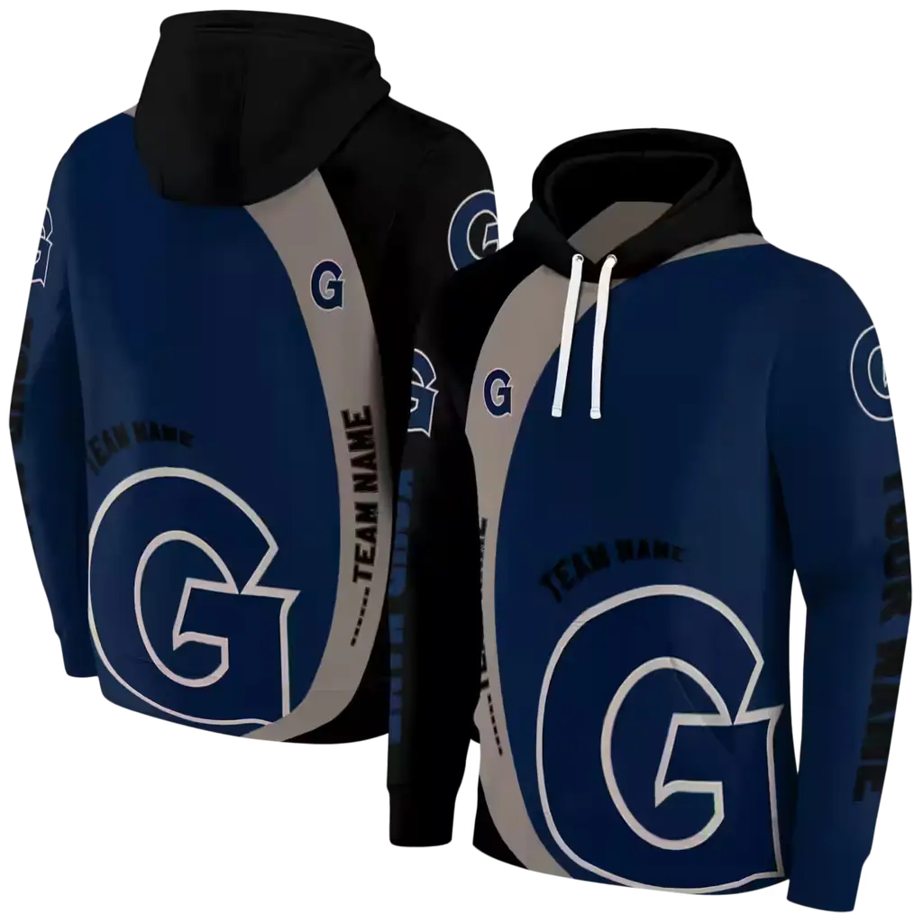 customized georgetown hoyas minimalist design blue black hoodie fashion forward customized georgetown hoyas minimalist design blue black hoodie fashion forward