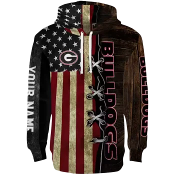 customized georgia bulldogs american pride hoodie best selling