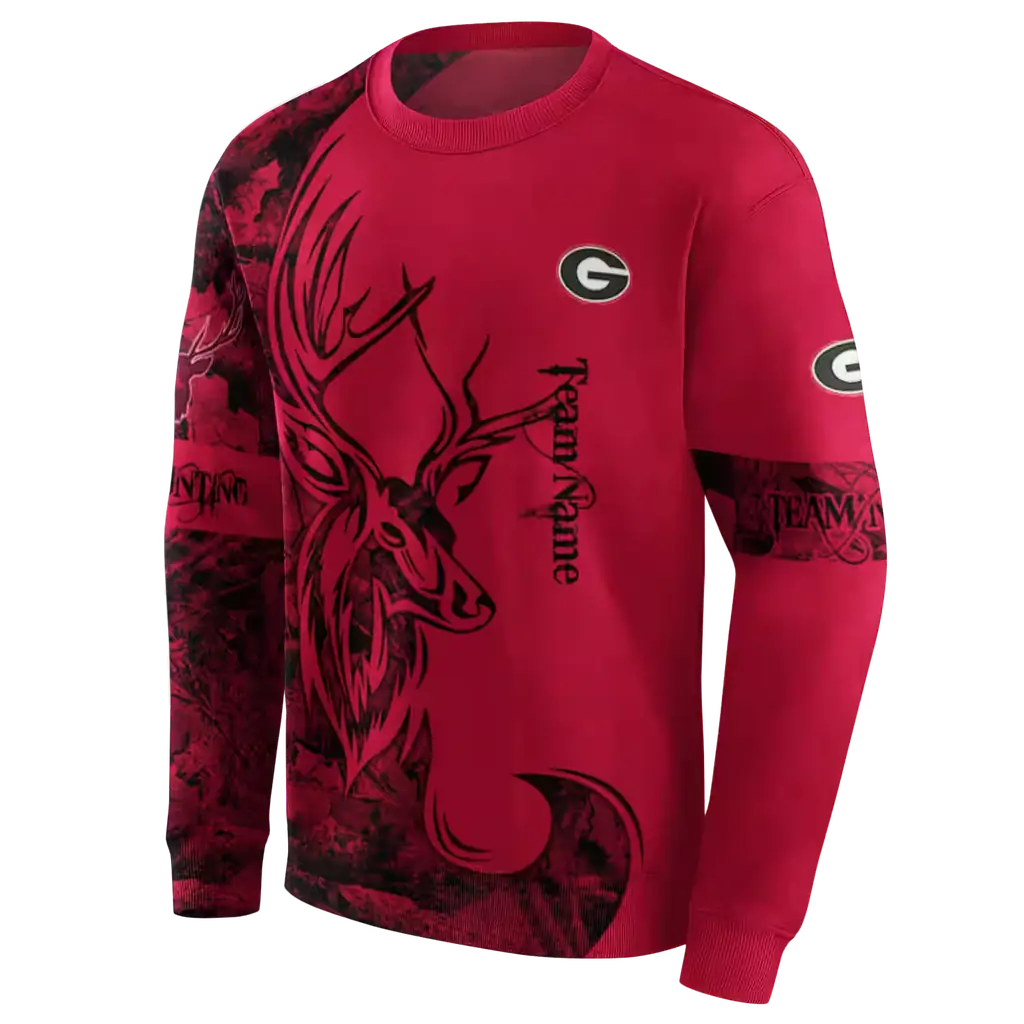 customized georgia bulldogs deer silhouette red hoodie new arrival customized georgia bulldogs deer silhouette red hoodie new arrival