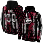 customized georgia bulldogs distressed flag red black hoodie best selling
