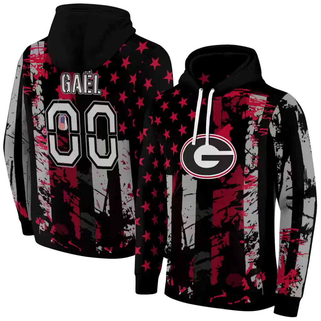 customized georgia bulldogs distressed flag red black hoodie fashion forward customized georgia bulldogs distressed flag red black hoodie fashion forward
