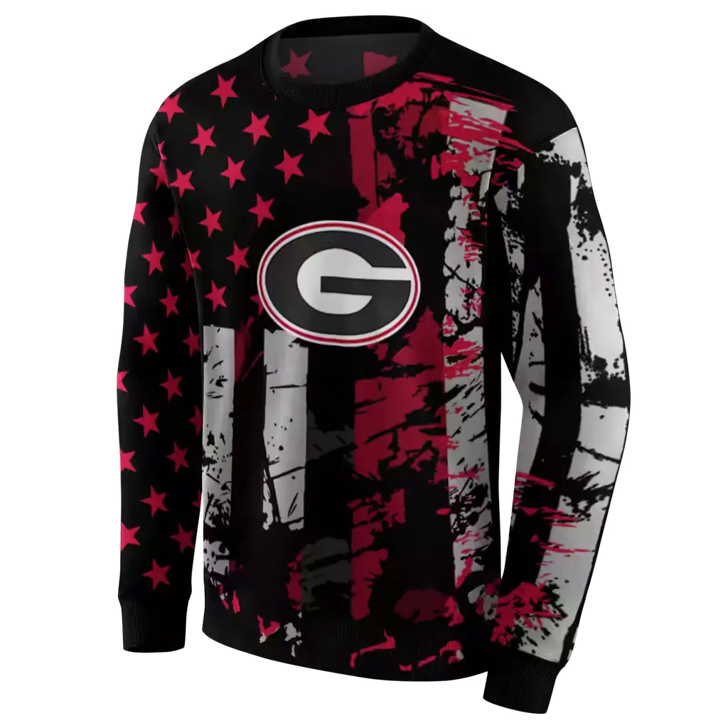 customized georgia bulldogs distressed flag red black hoodie new arrival customized georgia bulldogs distressed flag red black hoodie new arrival