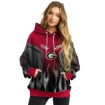 customized georgia bulldogs flame design red hoodie best selling