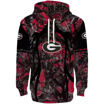 customized georgia bulldogs hunting theme red black hoodie best selling