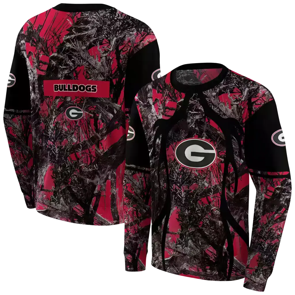customized georgia bulldogs hunting theme red black hoodie premium grade customized georgia bulldogs hunting theme red black hoodie premium grade