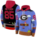 customized georgia bulldogs mario blue black hoodie best selling