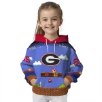 customized georgia bulldogs mario blue black hoodie best selling