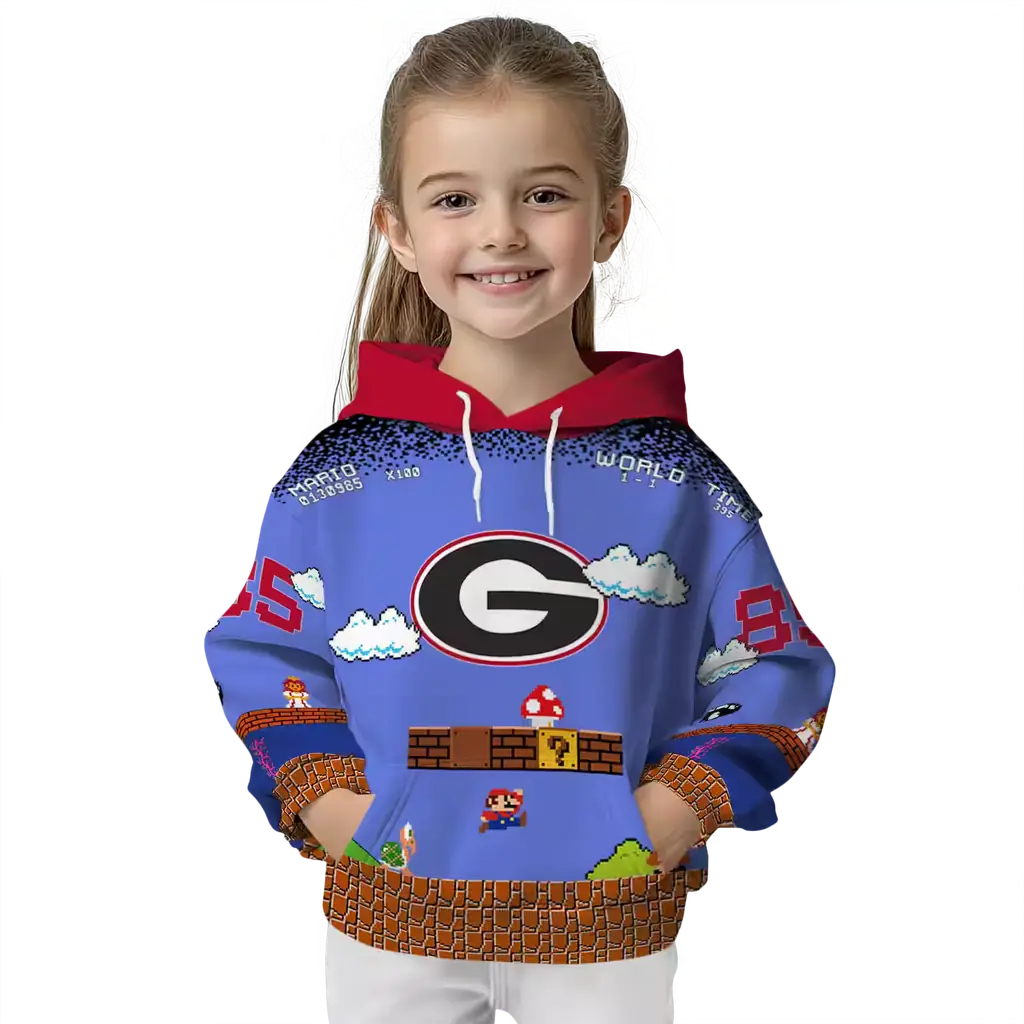 customized georgia bulldogs mario blue black hoodie top rated customized georgia bulldogs mario blue black hoodie top rated