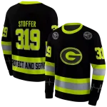 customized georgia bulldogs safety motif black neon green hoodie best selling