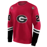 customized georgia bulldogs striped sleeves red hoodie best selling