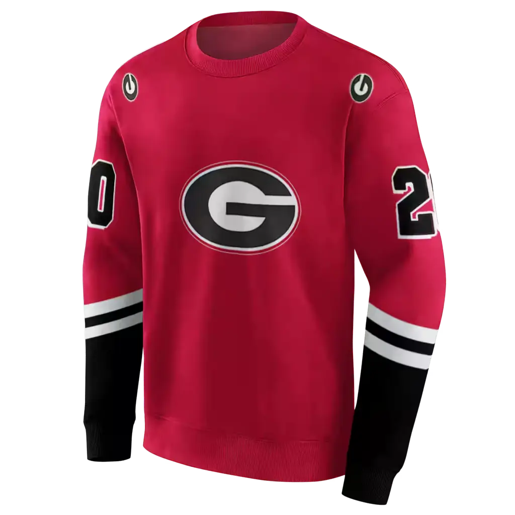 customized georgia bulldogs striped sleeves red hoodie new arrival customized georgia bulldogs striped sleeves red hoodie new arrival