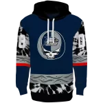 customized georgia southern eagles grateful vibes blue hoodie best selling