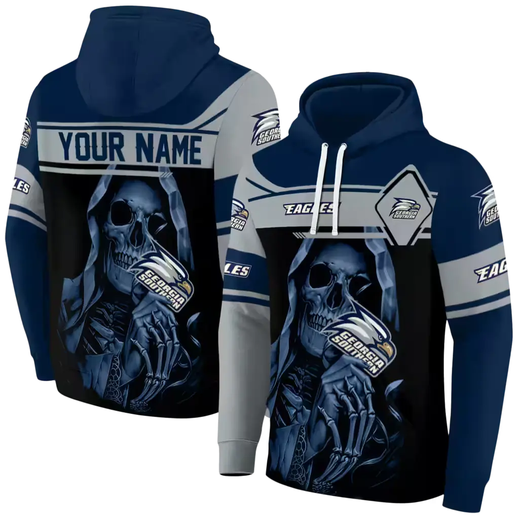 customized georgia southern eagles grim reaper blue black hoodie fashion forward customized georgia southern eagles grim reaper blue black hoodie fashion forward