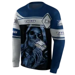 customized georgia southern eagles grim reaper blue black hoodie best selling