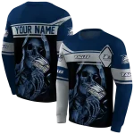 customized georgia southern eagles grim reaper blue black hoodie best selling