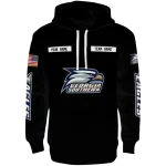 customized georgia southern eagles punisher skull black hoodie best selling