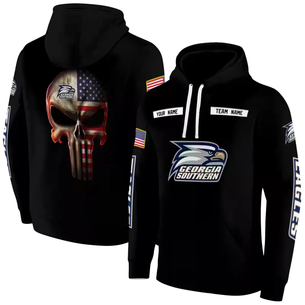 customized georgia southern eagles punisher skull black hoodie fashion forward customized georgia southern eagles punisher skull black hoodie fashion forward
