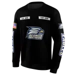 customized georgia southern eagles punisher skull black hoodie best selling