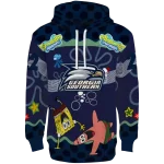 customized georgia southern eagles spongebob patrick star blue navy hoodie best selling