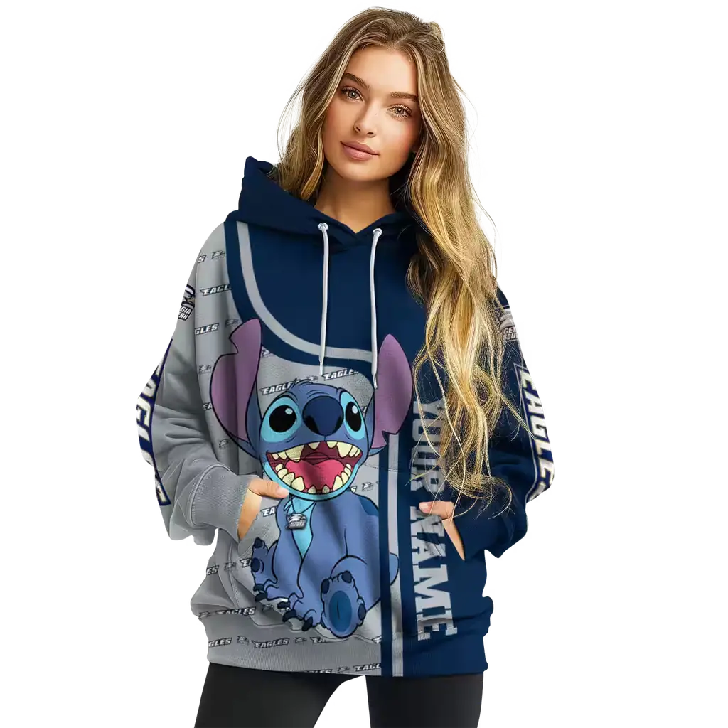 customized georgia southern eagles stitch blue hoodie high quality customized georgia southern eagles stitch blue hoodie high quality