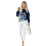 customized georgia southern eagles stitch blue hoodie best selling