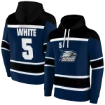 customized georgia southern eagles striped pattern blue hoodie best selling