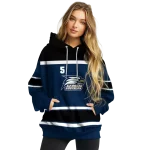 customized georgia southern eagles striped pattern blue hoodie best selling