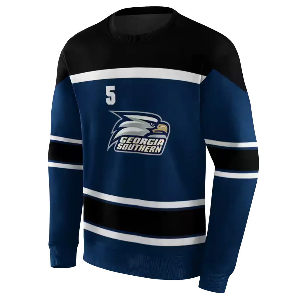 customized georgia southern eagles striped pattern blue hoodie new arrival customized georgia southern eagles striped pattern blue hoodie new arrival