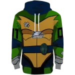 customized georgia southern eagles superhero armor blue green hoodie best selling