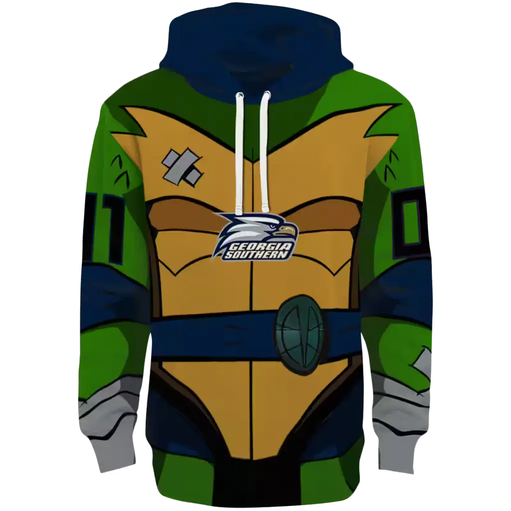 customized georgia southern eagles superhero armor blue green hoodie best selling customized georgia southern eagles superhero armor blue green hoodie best selling