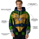 customized georgia southern eagles superhero armor blue green hoodie best selling