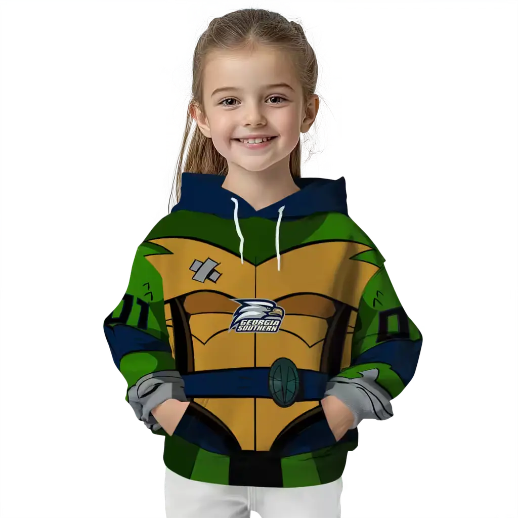 customized georgia southern eagles superhero armor blue green hoodie top rated customized georgia southern eagles superhero armor blue green hoodie top rated