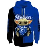 customized georgia state panthers baby yoda blue black hoodie best selling