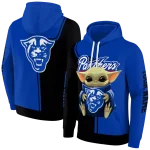 customized georgia state panthers baby yoda blue black hoodie best selling