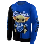 customized georgia state panthers baby yoda blue black hoodie best selling