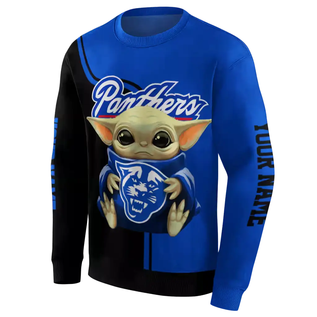customized georgia state panthers baby yoda blue black hoodie new arrival customized georgia state panthers baby yoda blue black hoodie new arrival