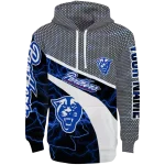 customized georgia state panthers hexagonal mesh blue black gray hoodie best selling