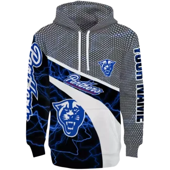 customized georgia state panthers hexagonal mesh blue black gray hoodie best selling