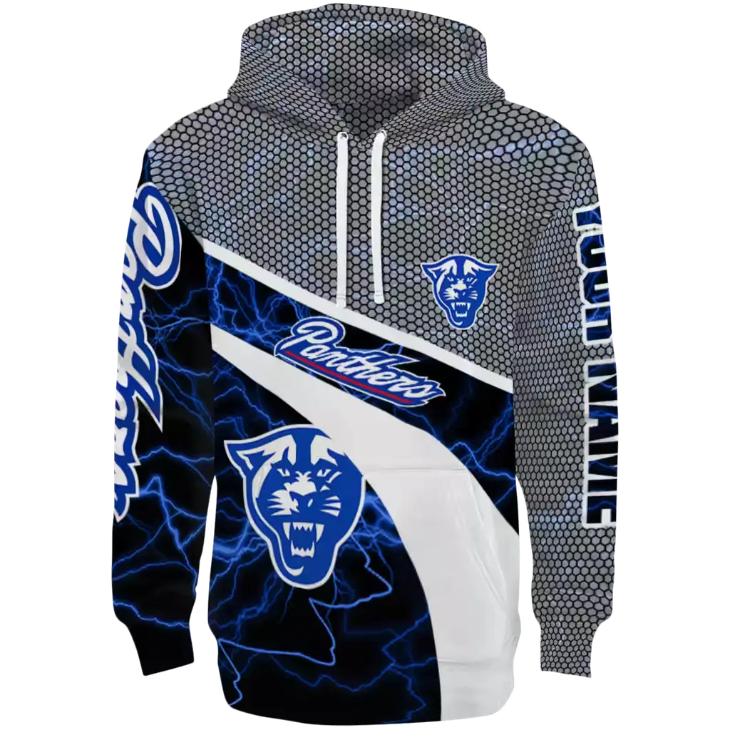 customized georgia state panthers hexagonal mesh blue black gray hoodie best selling customized georgia state panthers hexagonal mesh blue black gray hoodie best selling