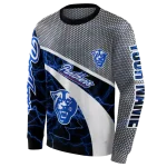 customized georgia state panthers hexagonal mesh blue black gray hoodie best selling