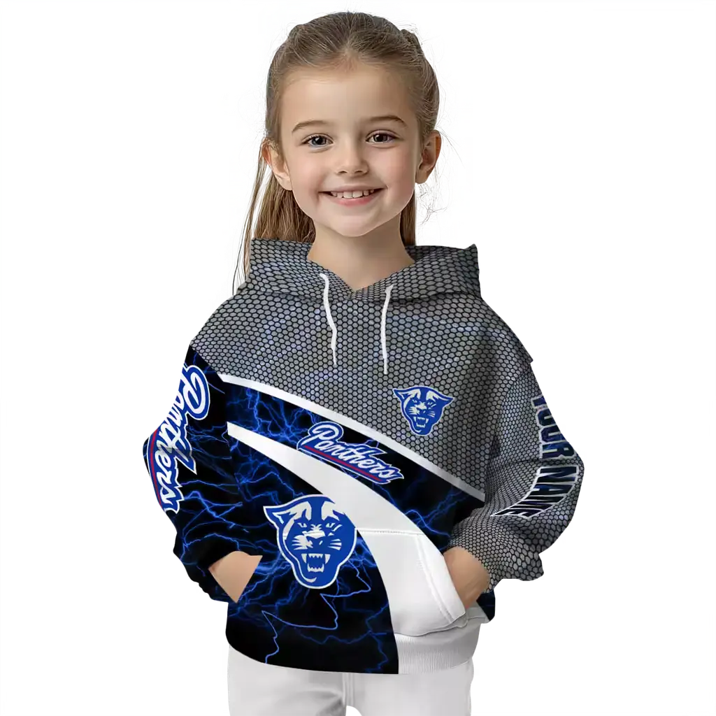customized georgia state panthers hexagonal mesh blue black gray hoodie top rated customized georgia state panthers hexagonal mesh blue black gray hoodie top rated