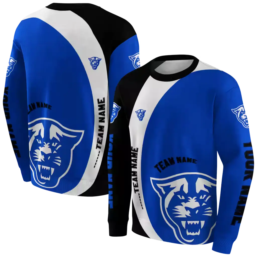 customized georgia state panthers minimalist design blue black hoodie premium grade customized georgia state panthers minimalist design blue black hoodie premium grade