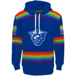 customized georgia state panthers rainbow stripes blue hoodie best selling