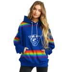 customized georgia state panthers rainbow stripes blue hoodie best selling