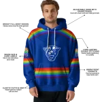 customized georgia state panthers rainbow stripes blue hoodie best selling