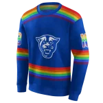 customized georgia state panthers rainbow stripes blue hoodie best selling