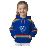 customized georgia state panthers rainbow stripes blue hoodie best selling