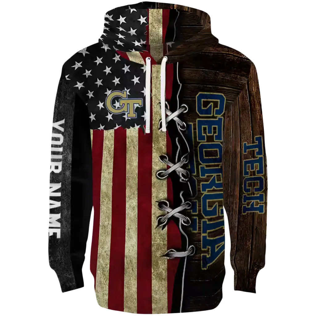 customized georgia tech yellow jackets american pride hoodie best selling customized georgia tech yellow jackets american pride hoodie best selling