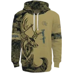 customized georgia tech yellow jackets deer silhouette gold hoodie best selling