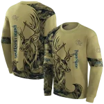 customized georgia tech yellow jackets deer silhouette gold hoodie best selling